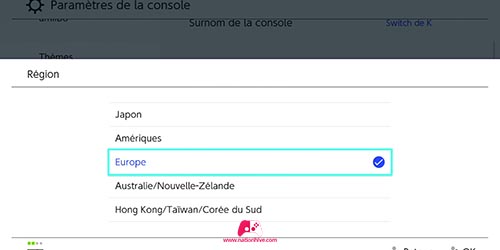 Changer de région