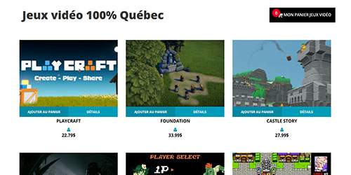 Catalogue du site