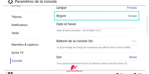 Sélectionner la région