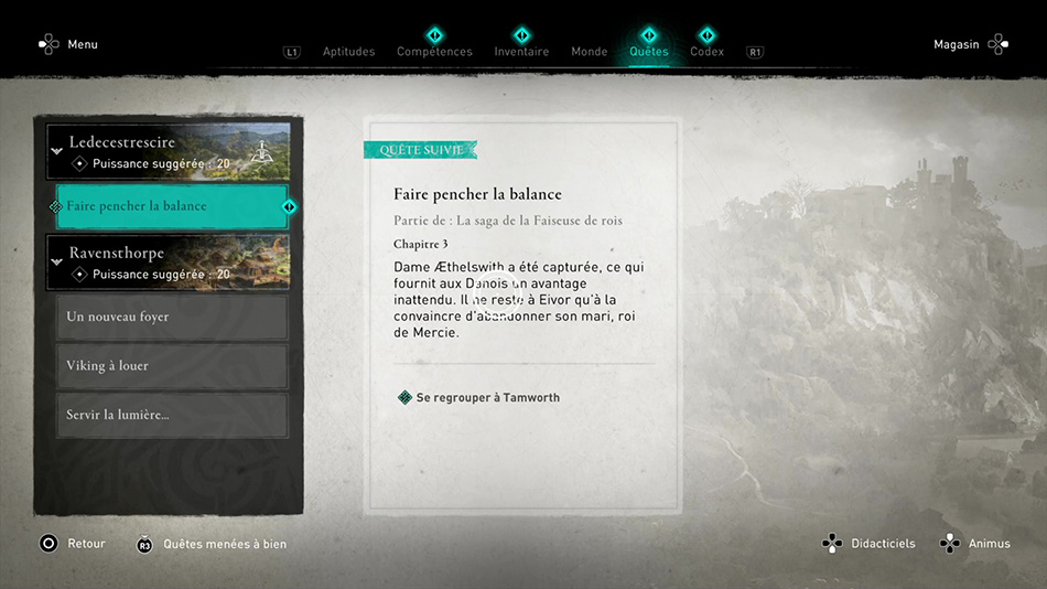 Soluce de la quete Faire pencher la balance de Assassin's Creed Valhalla