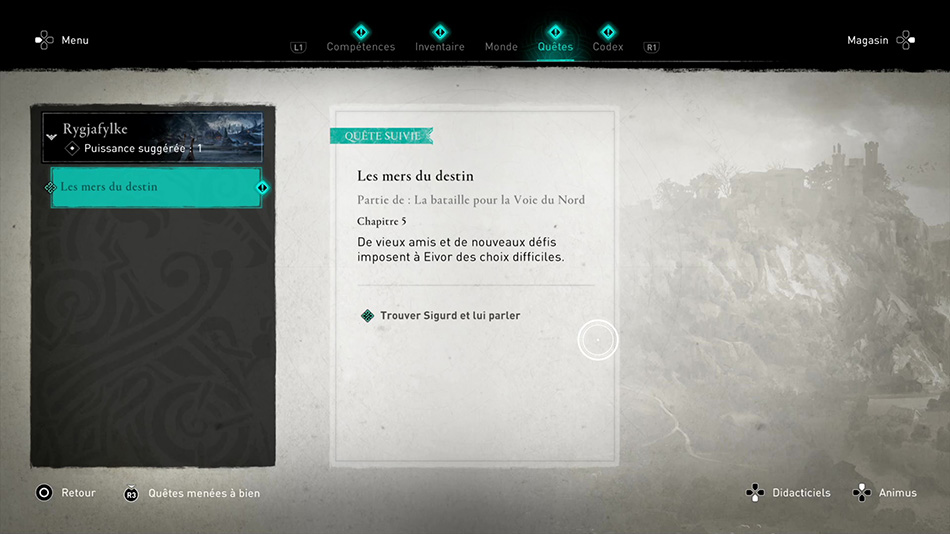 Soluce de la quête Les mers du destin de Assassin's Creed Valhalla