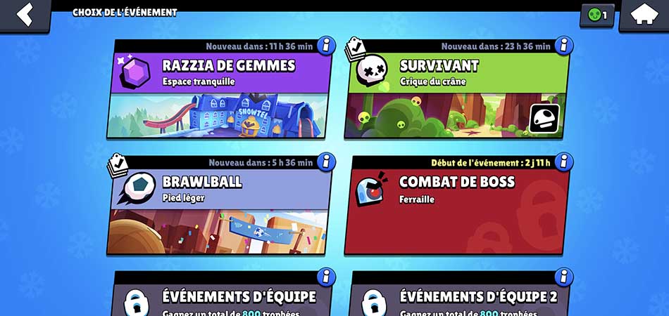 Événements dans Brawl Stars