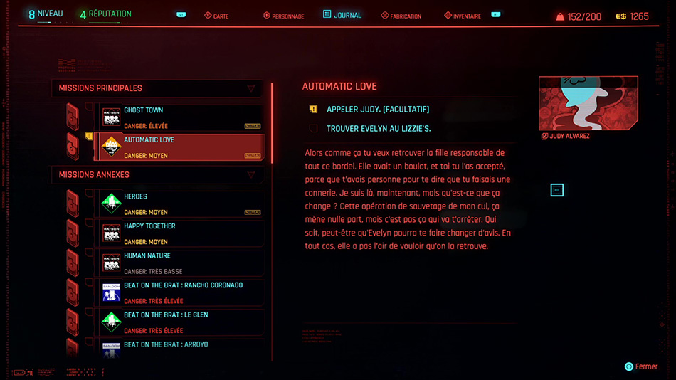 Soluce de la mission Automatic Love de Cyberpunk 2077