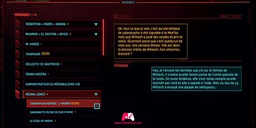 Message à Regina Jones