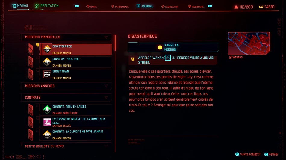 Soluce de la mission Disasterpiece de Cyberpunk 2077