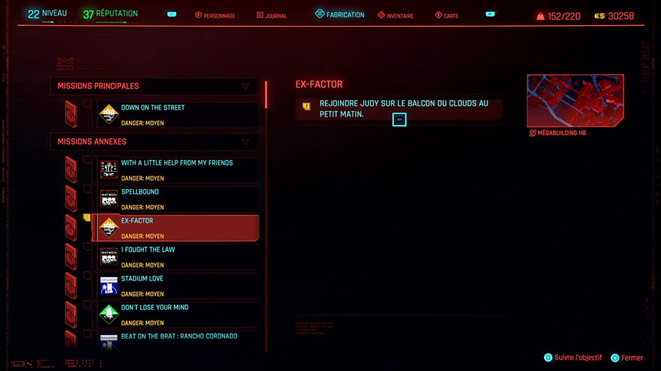 Soluce de la mission Ex-factor de Cyberpunk 2077