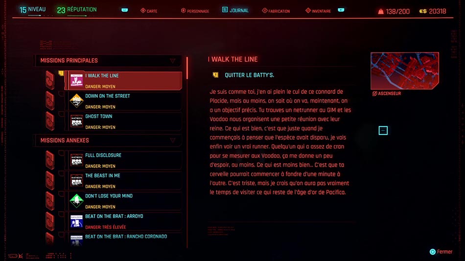 Soluce de la mission I Walk the Line de Cyberpunk 2077