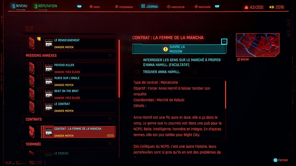 Soluce du contrat La femme de la Mancha de Cyberpunk 2077