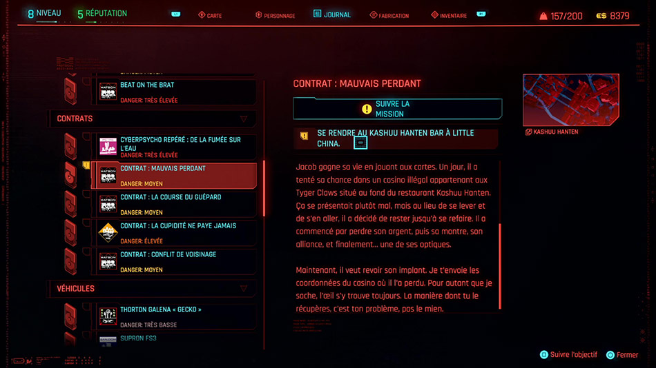 Soluce du contrat Mauvais perdant de Cyberpunk 2077