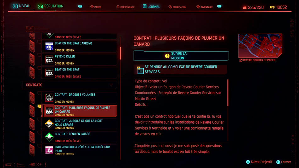 Soluce du contrat Plusieurs façons de plumer un canard de Cyberpunk 2077