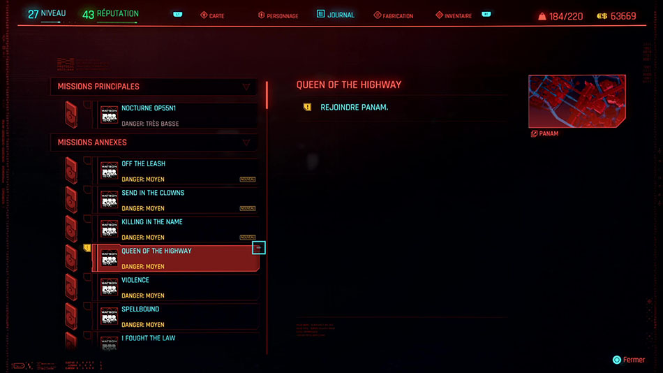Soluce de la mission Queen of the Highway de Cyberpunk 2077