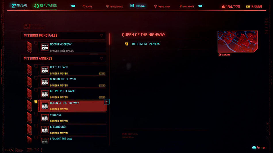 Soluce de la mission Queen of the Highway de Cyberpunk 2077