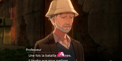 Professeur et Garurumon après combat ch7