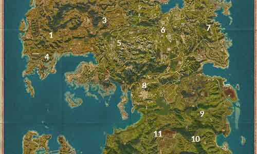 Emplacement des cages sur la carte