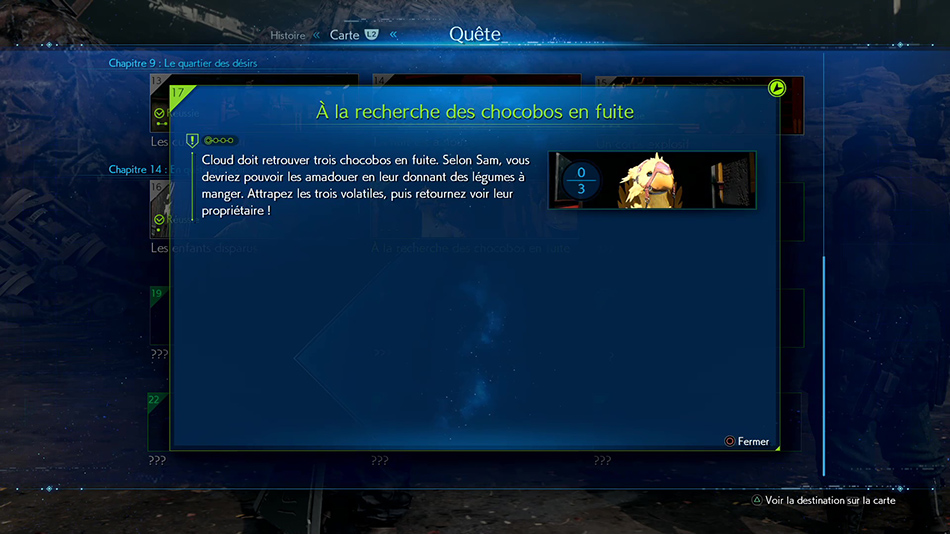 À la recherche des chocobos en fuite