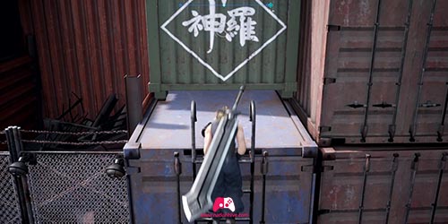 Pousser le container vert