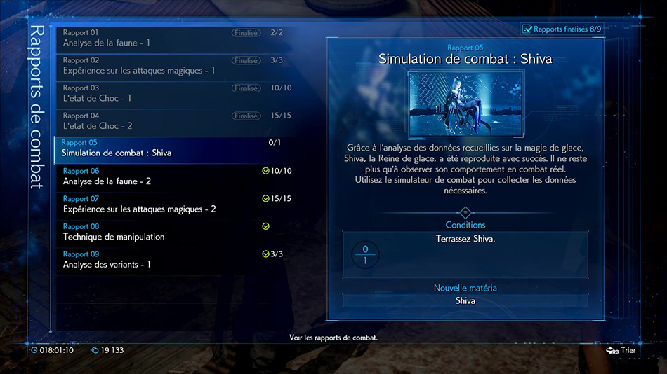 Rapport 05 : Simulation de combat - Shiva