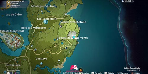 Carte du 4e Anémoculus