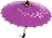 Parasol en papier violet