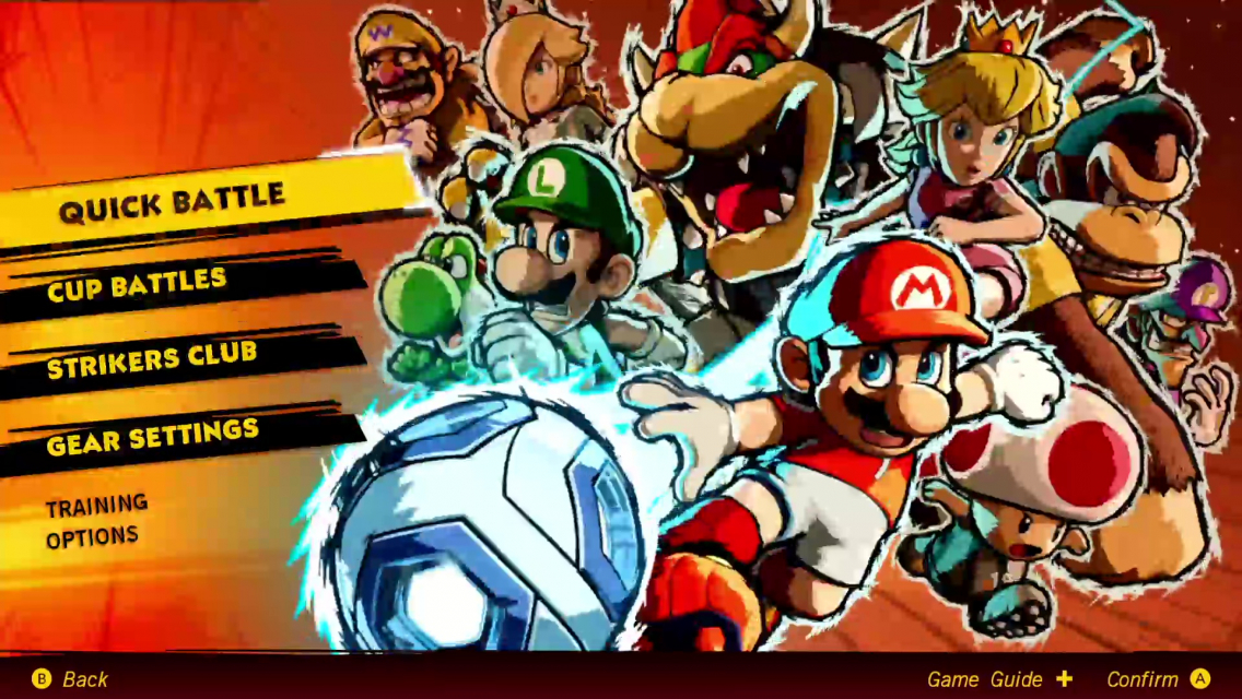 Les personnages dans Mario Strikers: Battle League