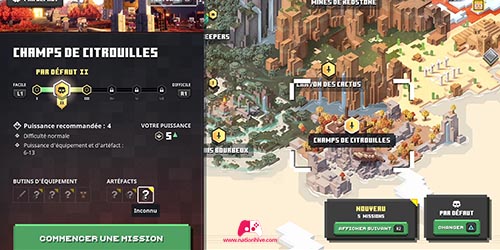 Carte des missions