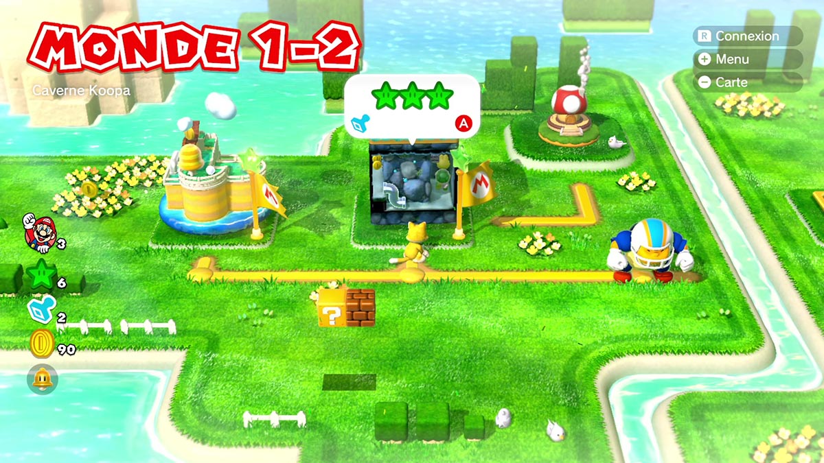 Soluce du Monde 1-2 : Caverne Koopa de Super Mario 3D World