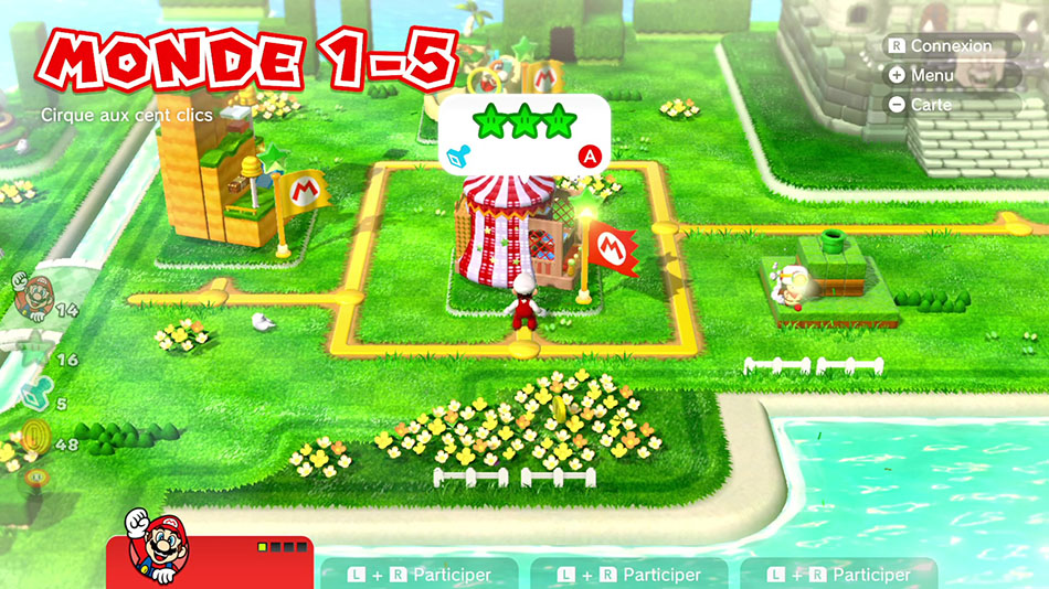 Soluce du Monde 1-5 : Cirque aux cent clics de Super Mario 3D World