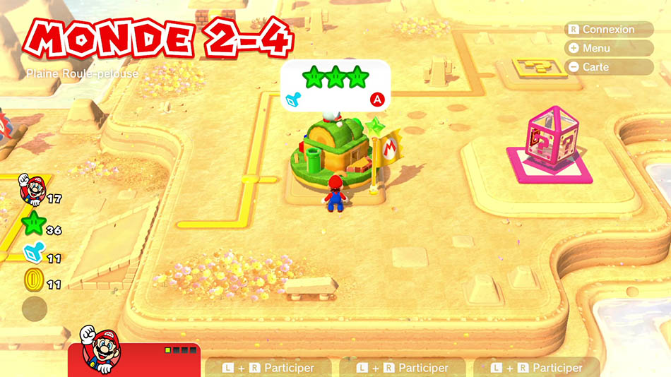 Soluce du Monde 2-4 : Plaine roule-pelouse de Super Mario 3D World