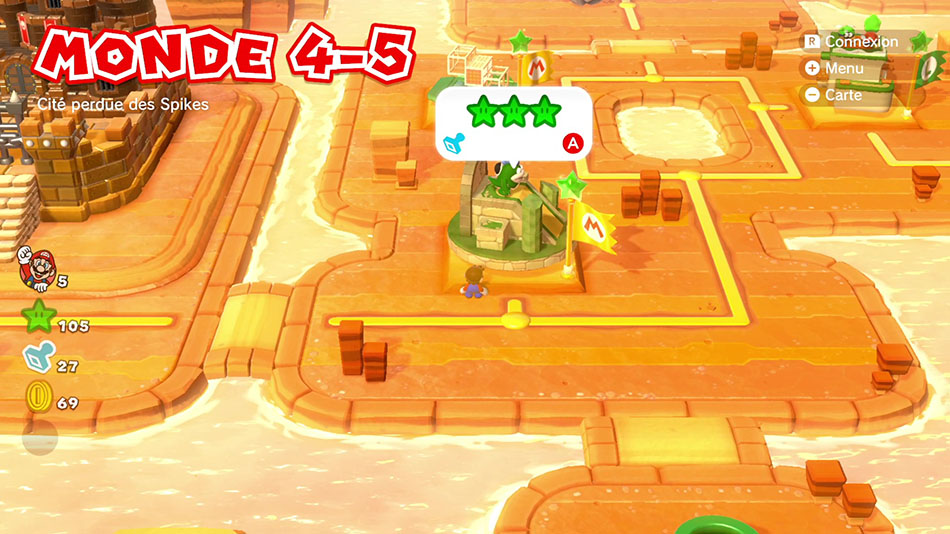 Soluce du Monde 4-5 : Cité perdue des Spikes de Super Mario 3D World