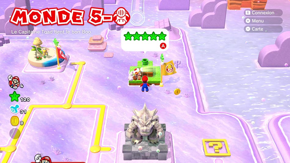 Soluce du Monde 5-Toad : Le Capitaine Toad tient le bon boo de Super Mario 3D World 