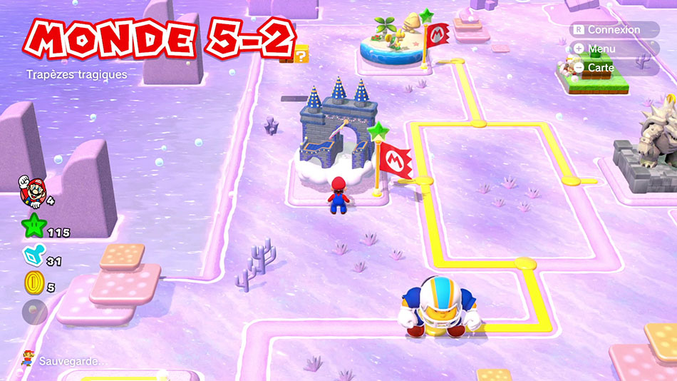 Soluce du Monde 5-2 : Trapèzes tragiques de Super Mario 3D World