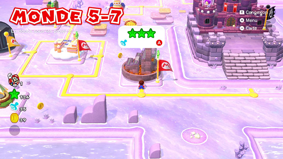 Soluce du Monde 5-7 : En douce sous les projecteurs de Super Mario 3D World