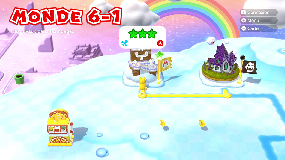 Soluce du Monde 6-1 : Des tuyaux dans les nuages de Super Mario 3D World