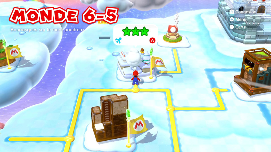 Soluce du Monde 6-5 : Bourrasques sur le mont poudreux de Super Mario 3D World