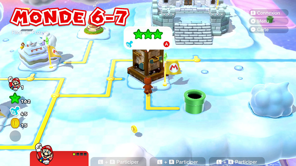 Soluce du Monde 6-7 : Filon de Fuzzy de Super Mario 3D World