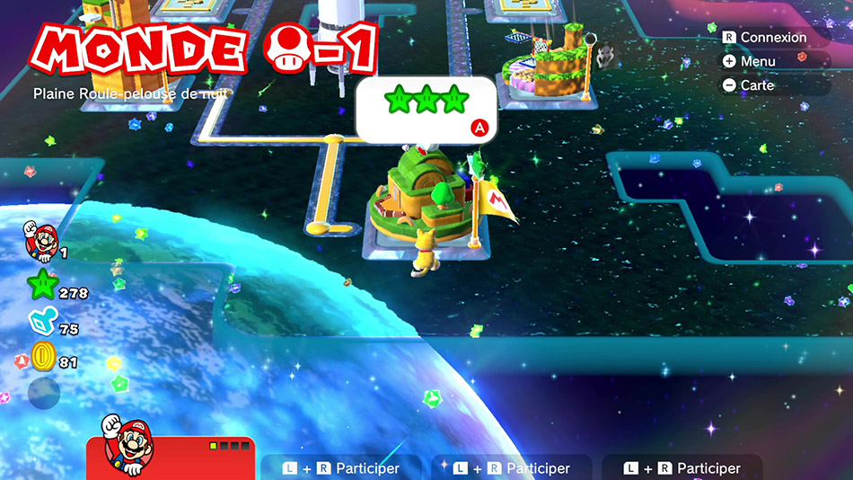 Soluce du Monde Champignon-1 : Plaine Roule-pelouse de nuit de Super Mario 3D World