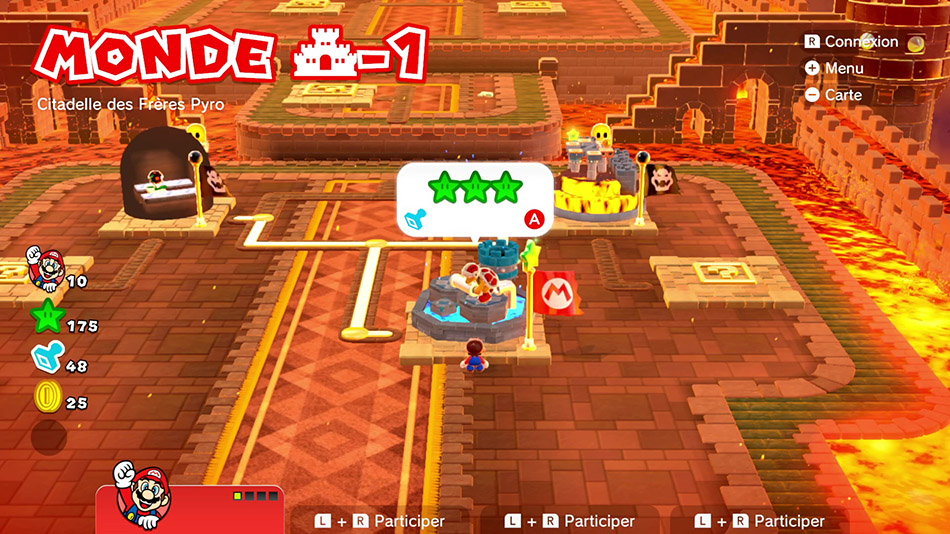 Soluce du Monde Château-1 : Citadelle des Frères Pyro de Super Mario 3D World