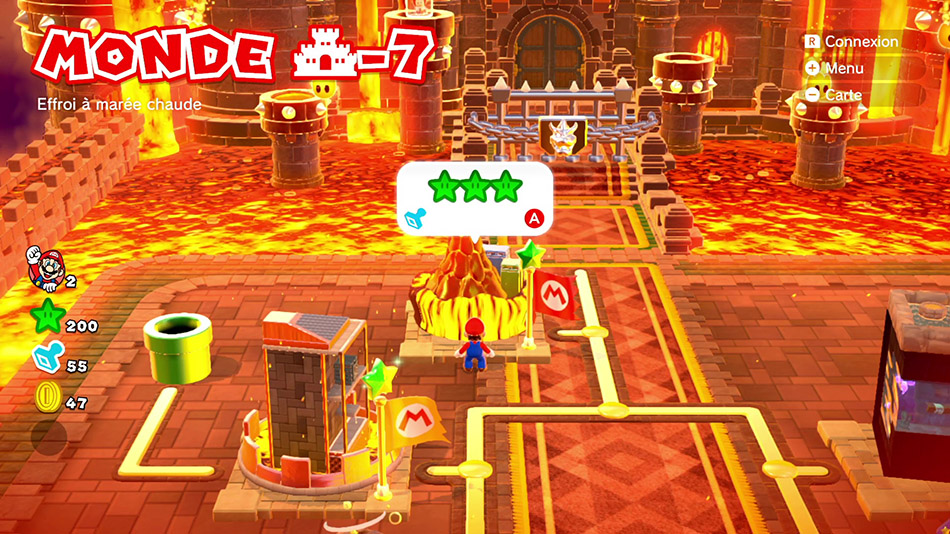 Soluce du Monde Château-7 : Effroi à marée chaude de Super Mario 3D World