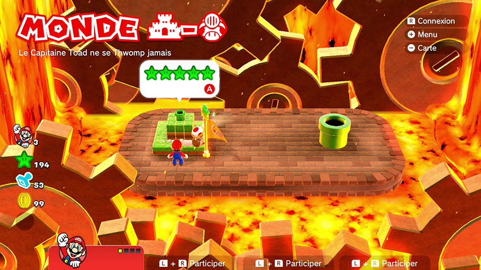 Soluce du Monde Château-Toad : Le capitaine Toad ne se Thwomp jamais de Super Mario 3D World