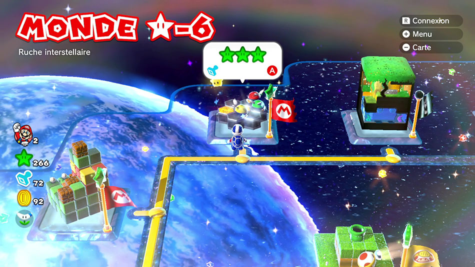 Soluce du Monde Étoile-6 : Ruche interstellaire de Super Mario 3D World