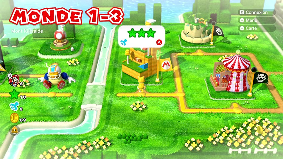 Soluce du Monde 1-3 : Mont Kiléraide de Super Mario 3D World