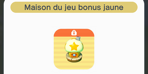 Maison du jeu bonus jaune