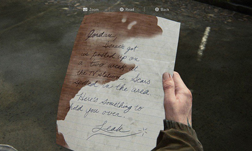 Les collectibles dans The Last of Us II
