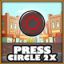 Press Circle button twice