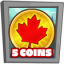 5 coins collected