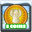 5 coins collected