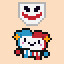 Who makes the clown laugh?