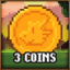 3 coins collected