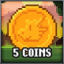 5 coins collected