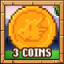 3 coins collected